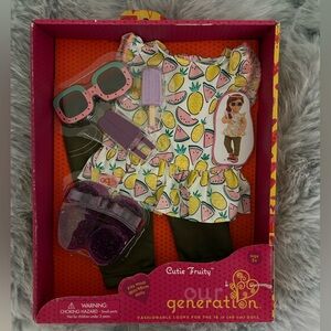 Our Generation Cutie Fruity - NEW in box adorable outfit for an 18” doll! Age 3+